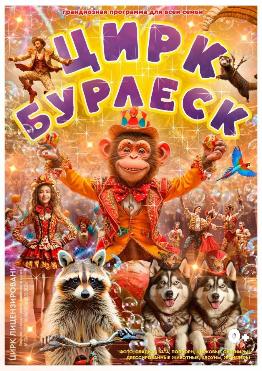  ЦИРК БУРЛЕСК 3 ДЕКАБРЯ  ДЦ "СПУТНИК"